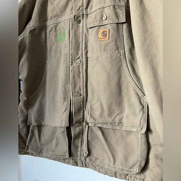 Vintage Carhartt Quilted Back tan Duck Jacket Size 3XL - Picture 4 of 8